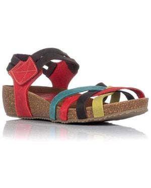 Interbios Sandales Compensées 5338 - Rouge