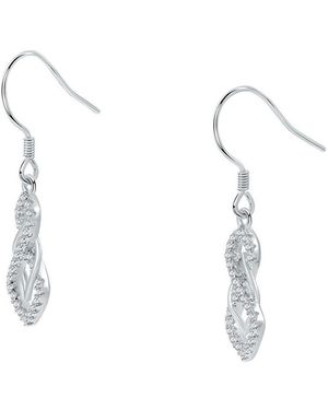 Cleor Boucles oreilles Boucles d'oreilles en argent 925/1000 et zircon - Métallisé