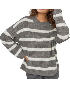 Jdy Pull Stripe Pullover - Gris