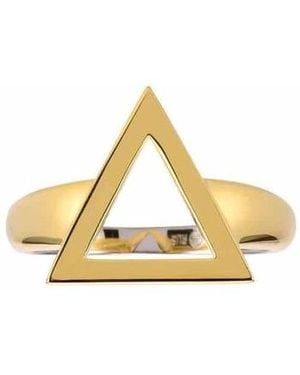 Orusbijoux Bijoux Bague Argent Doré Triangle Tal - Jaune