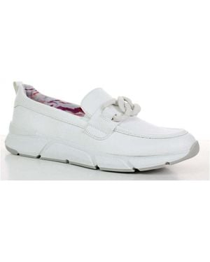 Relife Mocassins grey casual loafers - Blanc