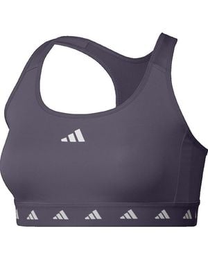 adidas Blouse Soutien-Gorge De Sport Powerreact Techfit Impact Moyen - Blauw