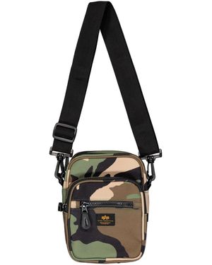 Alpha Industries Sac Label Messenger Bag S - wdl camo 65 - Noir
