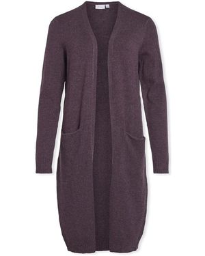 Vila Mantel Noos Ril Long Cardigan - Paars