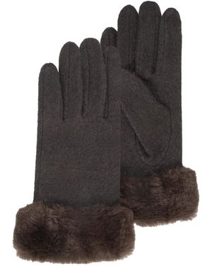 Gants Homme Isotoner Tactiles – Microfibre Doublée Fausse Fourrure, Technologie SmarTouch, Gris - 8