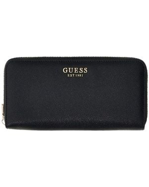 Guess Portefeuille Amorette Slg Med Zip Around - Noir