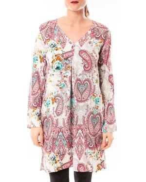 Dress Code Robe Robe Moda H G-0080-3 Blanc/Rose
