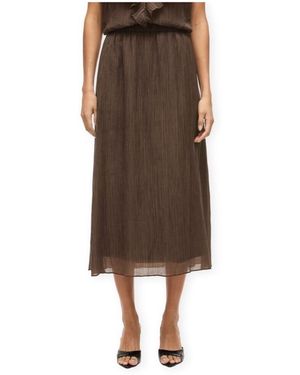 Vila Jupes midi Danira Skirt - Slate Black - Marron
