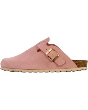 The Divine Factory Sabots Mules Cuir Noga Boreal Edge - Rose