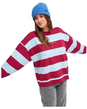 Roxy Sweat-shirt Strictly Stripes - Rouge