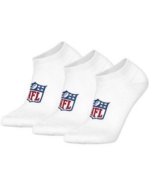 Nfl Collants & Bas Chaussettes Shield 3Pack Sneaker Socks - Blanc