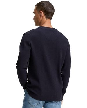 Tom Tailor Pull Pull Col Rond Navy Mélange - Bleu