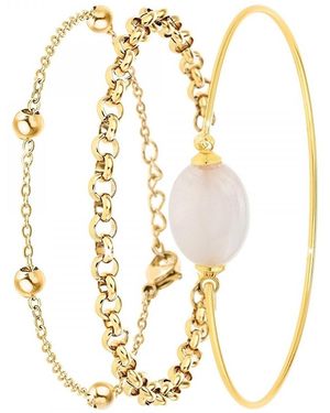 Sc Bohème Bracelets B2371-DORE+B2379-DORE+B2492-QUARTZ - Métallisé