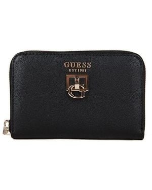 Guess Portefeuille Bianca Slg Medium Zip Around - Noir