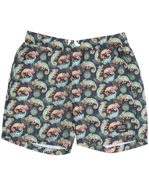 Wesc Short Austin Chameleon Aop - Bleu