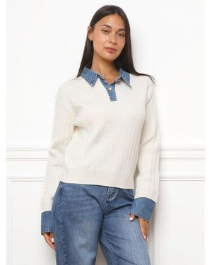 La Modeuse Pull Pulls Pour Femme - Blanc
