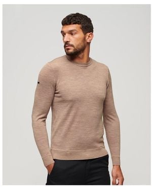Superdry Pull Pull ras du cou en laine mérinos - Multicolore