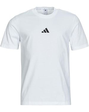 adidas T-Shirt Essentials Small Logo Single Jersey T-Shirt - Bianco