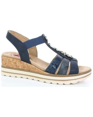 Relife Sandales compensées blue casual sandals - Bleu