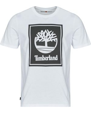 Timberland T-Shirt Stack Logo Short Sleeve Tee - Grigio