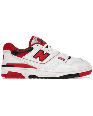 New Balance Baskets 550 White Red - Blanc