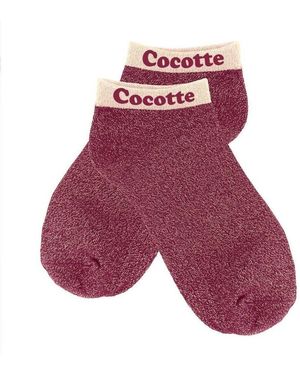 chaussettes à paillettes Chaussettes Socquettes à Paillettes - Cocotte - Violet