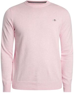 GANT Pull Tricot de coton classique - Rose