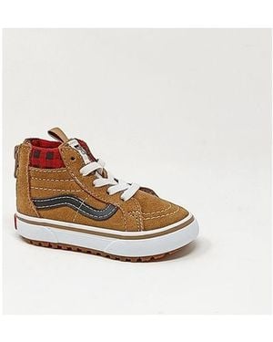Vans Baskets BASKET SK8 HI ZIP MTE 1 MARRON NOIR - Blanc