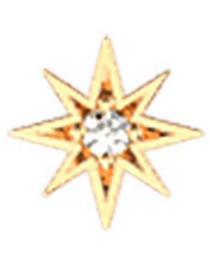 Les Georgettes Boucles oreilles piercing Les Cadettes Star oxyde blanc laiton doré - Métallisé