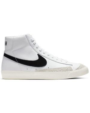 Nike Baskets Blazer Mid 77 Vintage White Black - Blanc