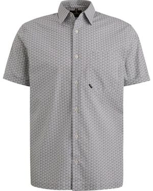 Vanguard Chemise Chemise Short Sleeve impression Bleu - Gris