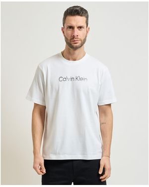 Calvin Klein T-shirt T-shirt col rond avec logo - Blanc