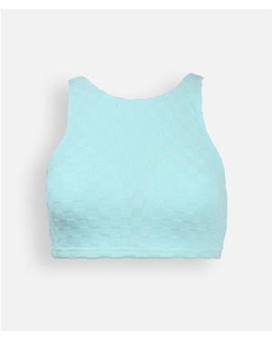 Oxbow Maillots de bain Brassière haute damier éponge SOUREY - Bleu