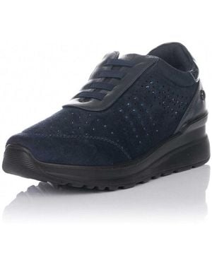 Amarpies Baskets Chaussure Sport À Talon Compensé - Bleu