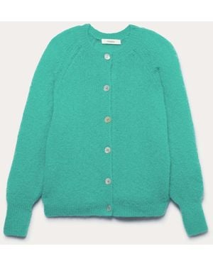 Promod Gilet Cardigan col rond PREMIUM - Vert