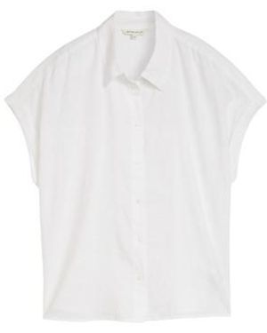 Tom Tailor Blouses - Blouse ample en lin mélangé - blanche