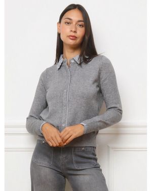 La Modeuse Gilet Gilets, Cardigans Pour Femme - Gris