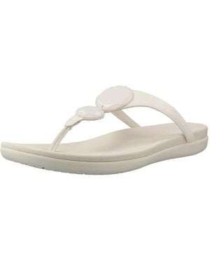 Fitflop Tongs Sandalia Solay Glossy Disc - Blanc