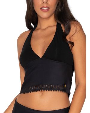 Luna Blouse Haltertop June Splendida - Zwart