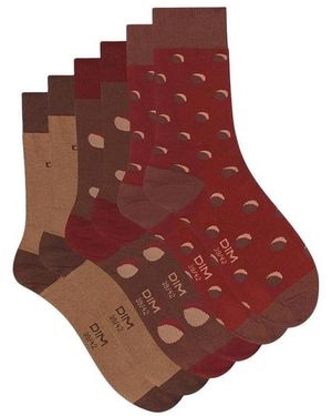 DIM Chaussettes X3 - Rouge