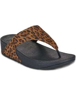 Fitflop Sandalen Met Sleehak Lulu Suede Toe-Post - Bruin