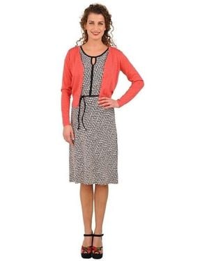 King Louie Gilet Cardigan Col Rond Paprika Corail - Rouge