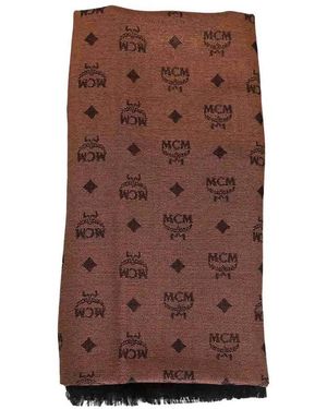MCM Echarpe Étole Dorée - Marron