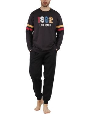 Admas Pyjama's / Nachthemden Pyjama Broek En Top Felpa Mexico Lois - Zwart