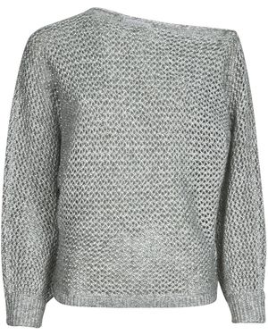 Guess Trui Off Shldr Poa Metallic - Grijs