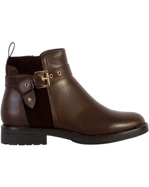 The Divine Factory Boots Bottine à Zip - Marron