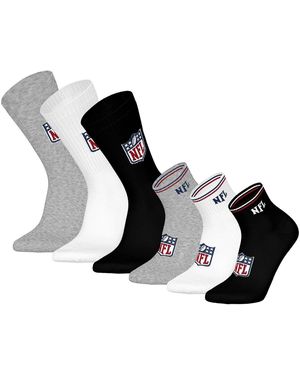 Nfl Chaussettes unisexe Chaussettes Paquet de 6 SHIELD 6Pack Socks Mix - Noir