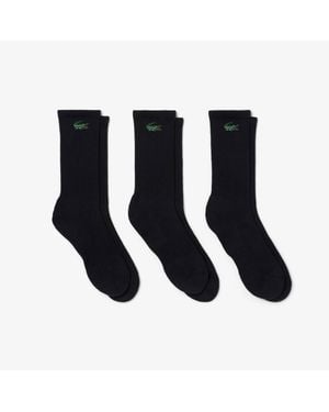 Lacoste Chaussettes Hautes Ra9246 Crew Socks - Noir