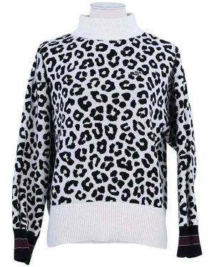 Lacoste Pull Pull en coton blanc - Noir