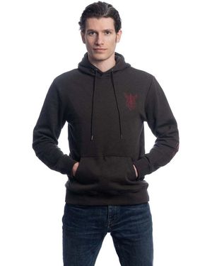 Harrington Sweat-shirt Sweat hoodie en coton biologique kaki - Bleu